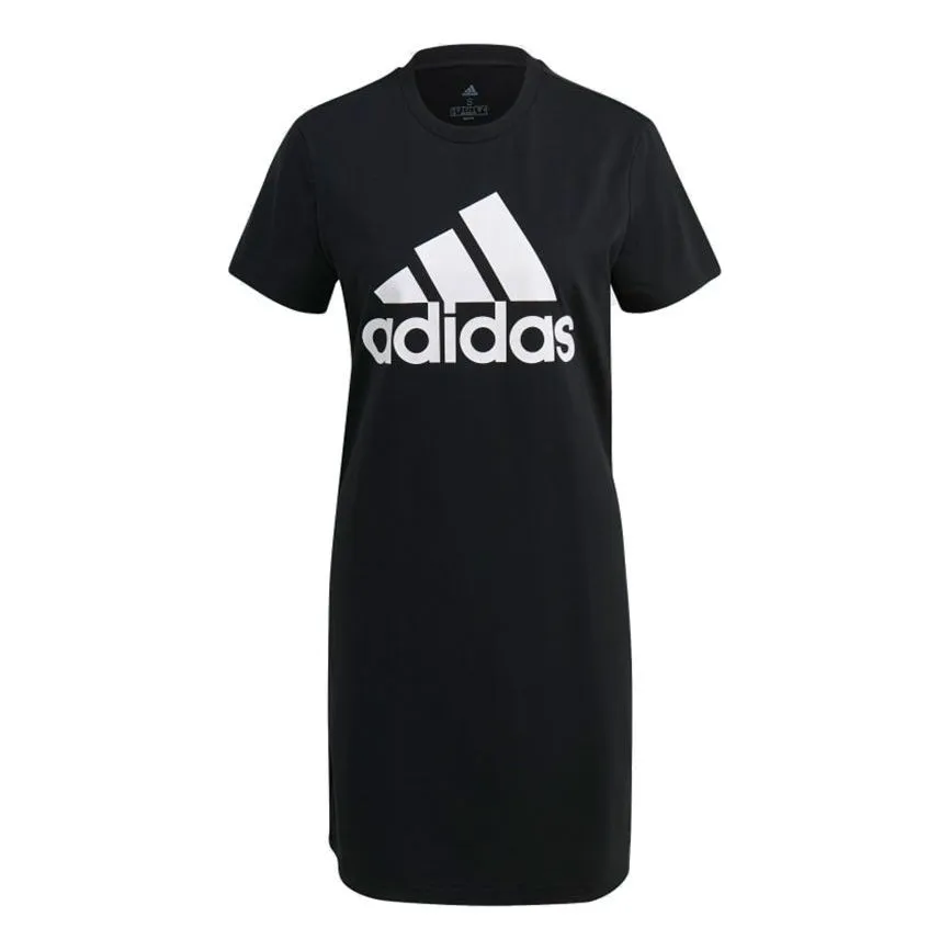 (WMNS) adidas Essentials Logo Dress Asia Sizing 'Black White' GM5588 sold by KicksCrew