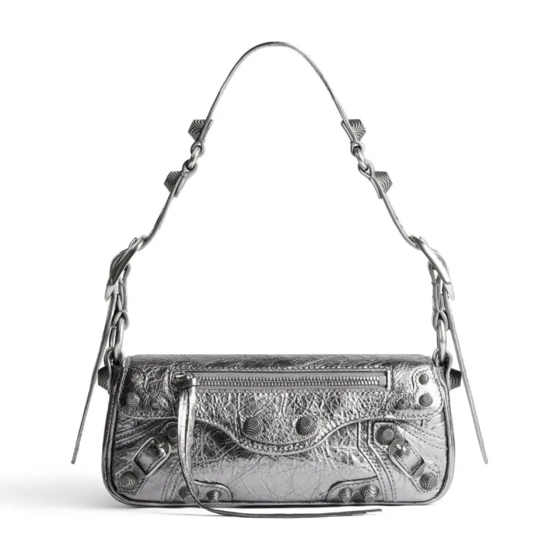 (WMNS) Balenciaga Le Cagole Xs Sling Bag Metallized 'Silver' 7716700GT3Y8103 sold by KicksCrew