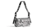 (WMNS) Balenciaga Le Cagole Xs Sling Bag Metallized 'Silver' 7716700GT3Y8103 sold by KicksCrew
