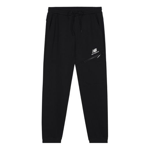 New Balance Logo Tech Fleece Pants 'Black' AMP13356-BK sold by KicksCrew