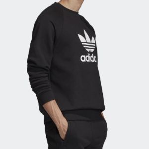 adidas originals Trf Flc Crew Sports Pullover Black EH6513 sold by KicksCrew
