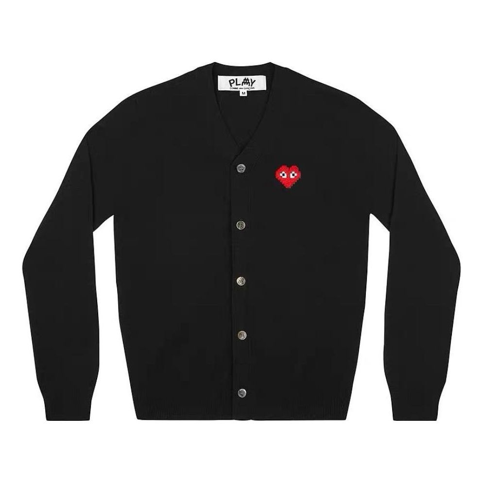 (WMNS) COMME des GARCONS PLAY Cardigan Invader Emblem 'Black' AZ-N083-051-1 sold by KicksCrew