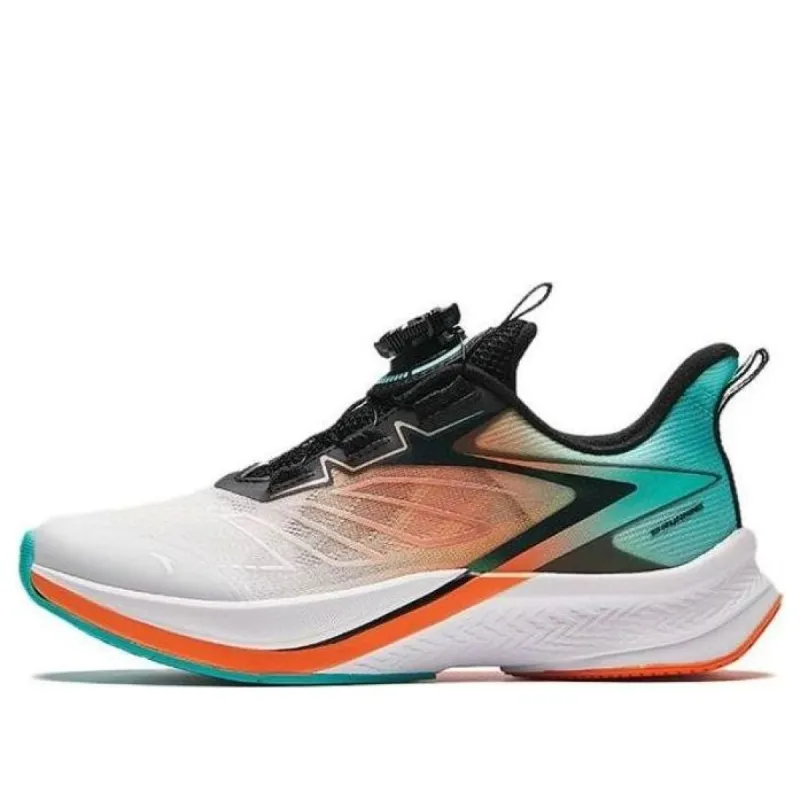 (GS) ANTA Running Series Sneakers 'White Orange Teal' 312425509-3 sold by KicksCrew