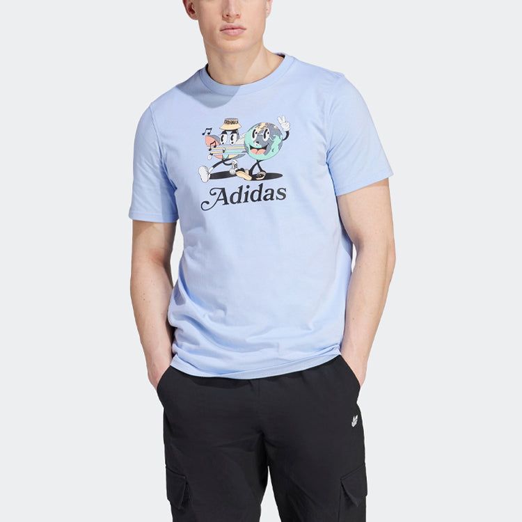 adidas originals Enjoy Summer Graphic Tee 'Blue Dawn' IT8187 sold by KicksCrew product image thumbnail 2