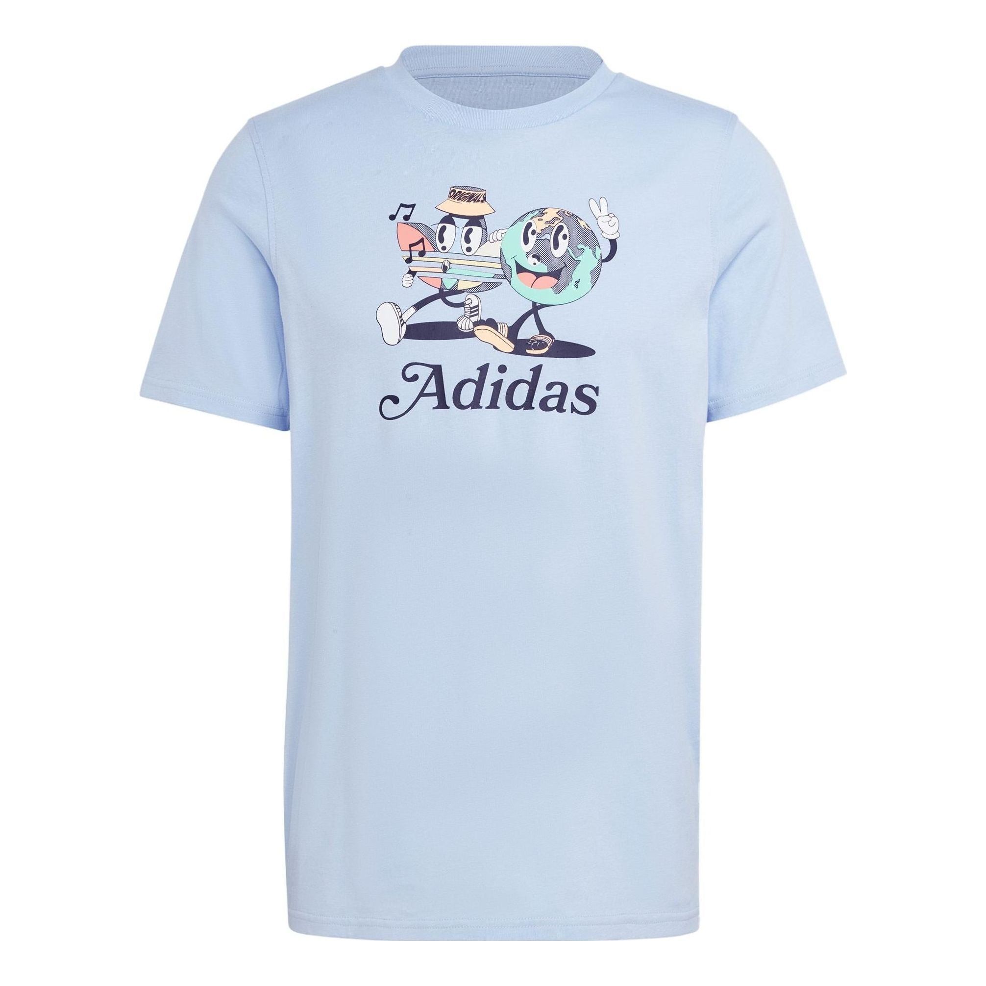 adidas originals Enjoy Summer Graphic Tee 'Blue Dawn' IT8187 sold by KicksCrew