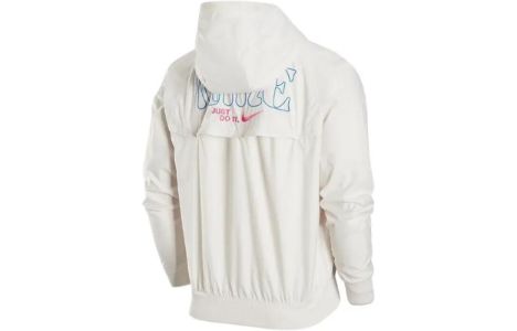 Nike Woven Sports Hooded Windbreaker Jacket 'White' FJ7680-030 sold by KicksCrew