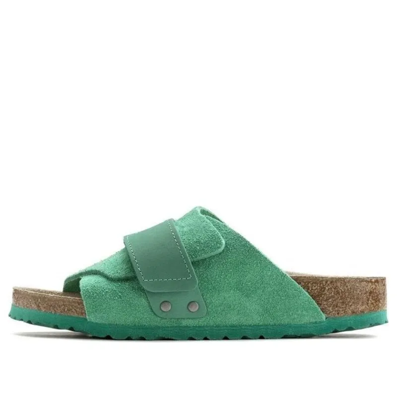 Birkenstock Kyoto Nubuck Suede Leather Sandals 'Bold Green' 1022299 sold by KicksCrew
