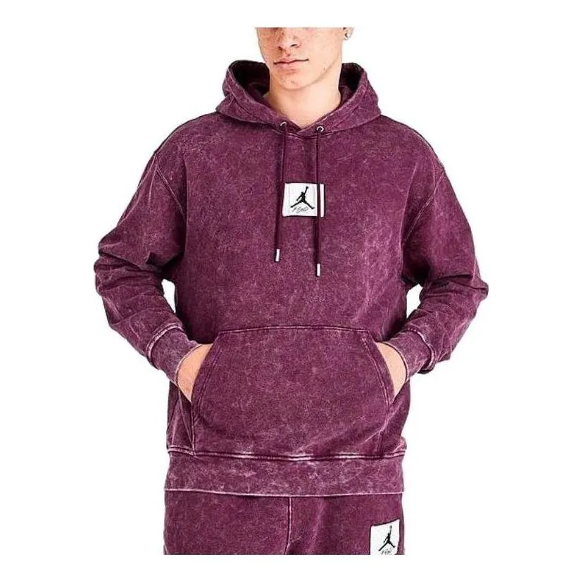 Air Jordan Essential Washed Fleece Hoodie 'Burgundy' DR3087-680 sold by KicksCrew