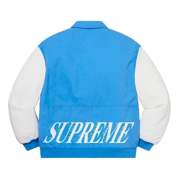 Supreme Twill Varsity Jacket 'Blue White' SUP-SS20-615 sold by KicksCrew product image thumbnail 2