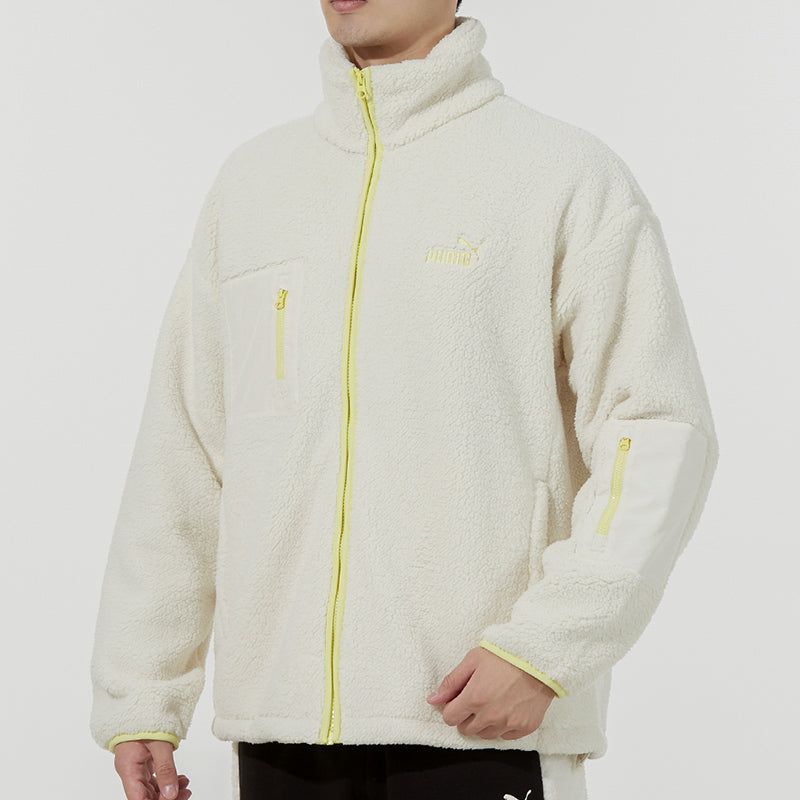 Puma Sherpa Bonded Jacket 'White Yellow' 534930-93 sold by KicksCrew product image thumbnail 5