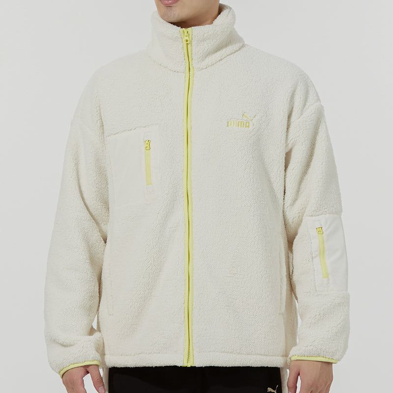 Puma Sherpa Bonded Jacket 'White Yellow' 534930-93 sold by KicksCrew product image thumbnail 3