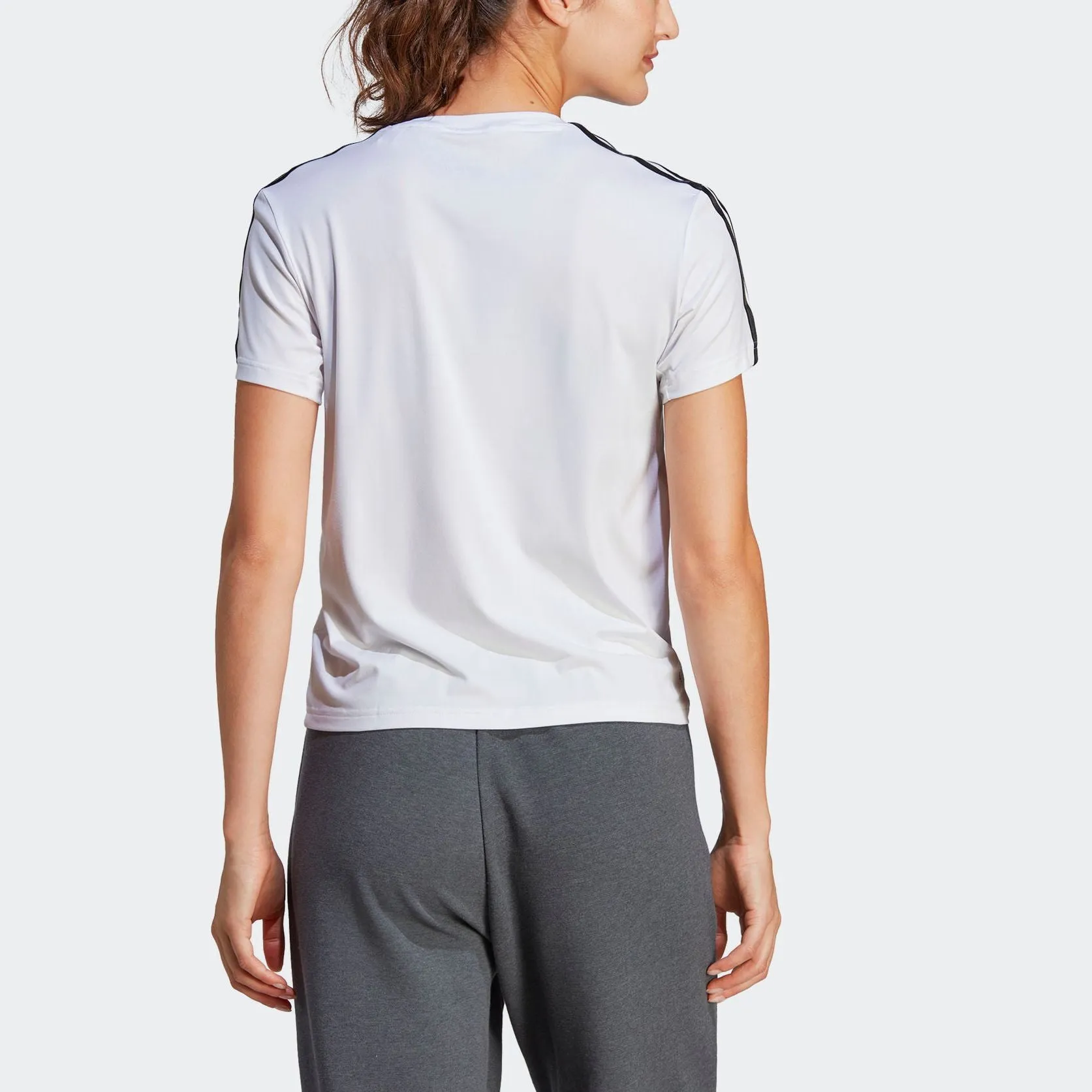 (WMNS) adidas Aeroready Train Essentials 3-Stripes T-Shirt Asia Sizing 'White Black' IC5040 sold by KicksCrew product image thumbnail 3