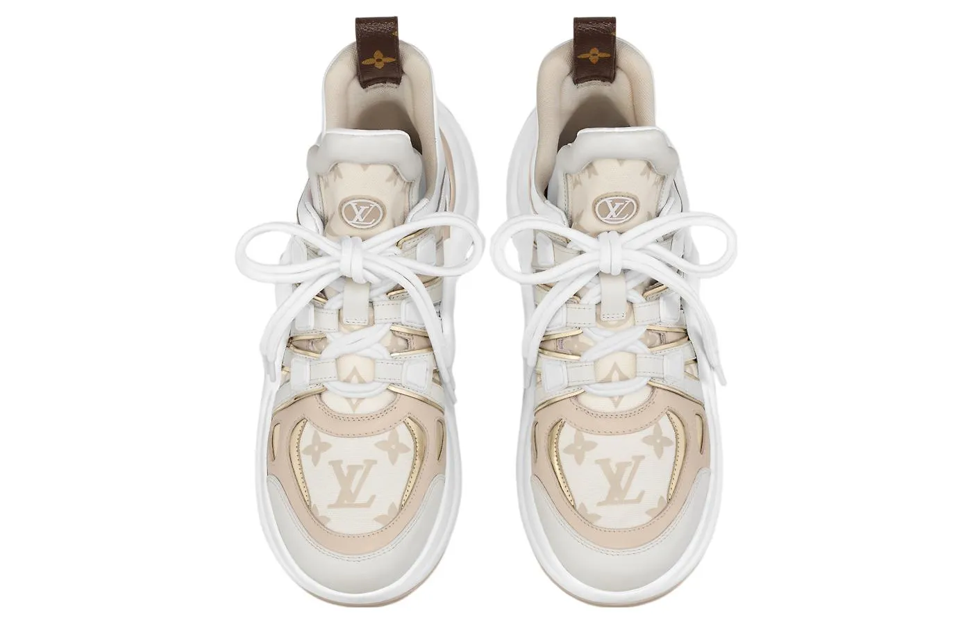 (WMNS) LOUIS VUITTON LV Archlight Sneakers 'Beige Monogram Gold' 1ABHQ5 sold by KicksCrew product image thumbnail 4