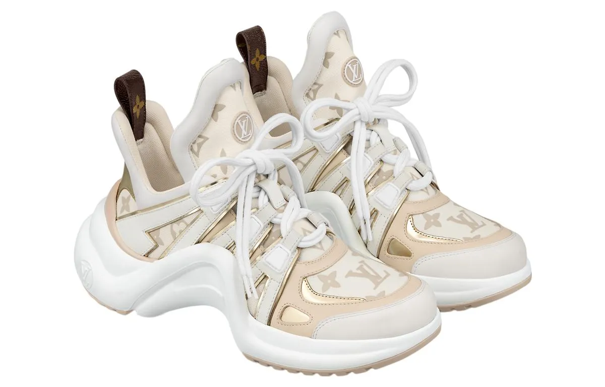 (WMNS) LOUIS VUITTON LV Archlight Sneakers 'Beige Monogram Gold' 1ABHQ5 sold by KicksCrew product image thumbnail 3