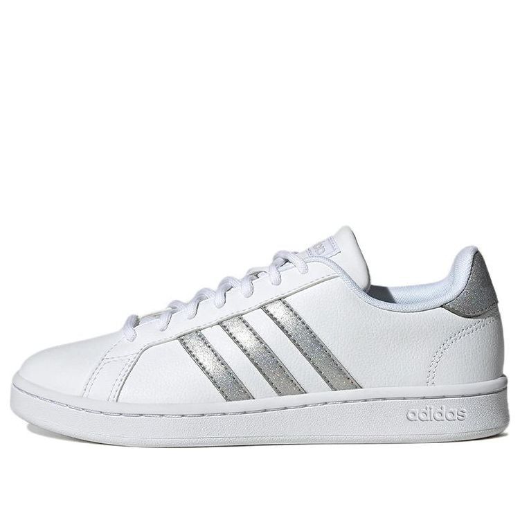 (WMNS) Adidas Grand Court Cloudfoam Lifestyle 'White Silver Metallic' GZ1837 sold by KicksCrew
