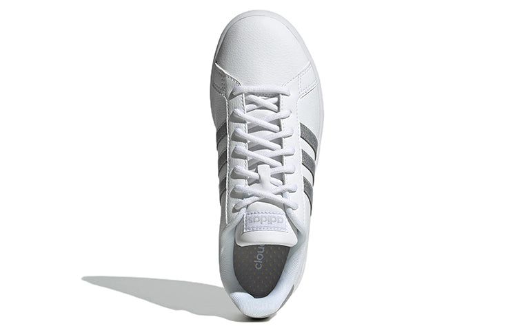 (WMNS) Adidas Grand Court Cloudfoam Lifestyle 'White Silver Metallic' GZ1837 sold by KicksCrew product image thumbnail 5