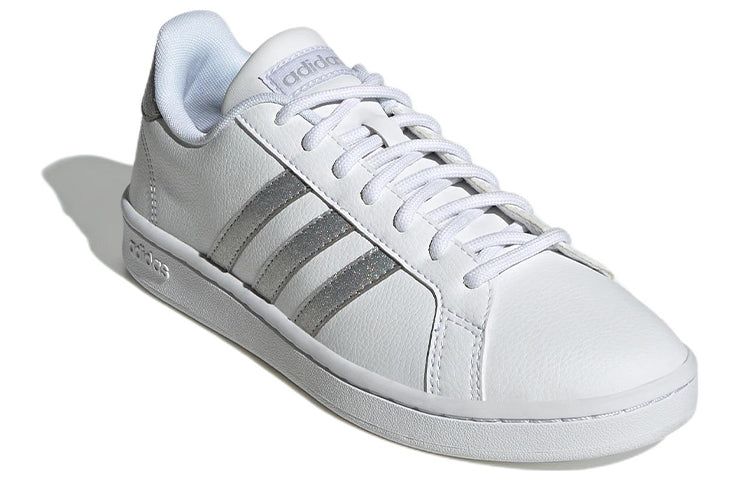 (WMNS) Adidas Grand Court Cloudfoam Lifestyle 'White Silver Metallic' GZ1837 sold by KicksCrew product image thumbnail 3