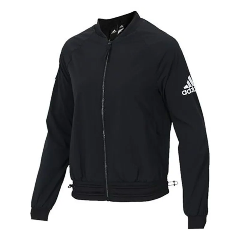 (WMNS) adidas Bomber Woven Jacket 'Black' DW4586 sold by KicksCrew