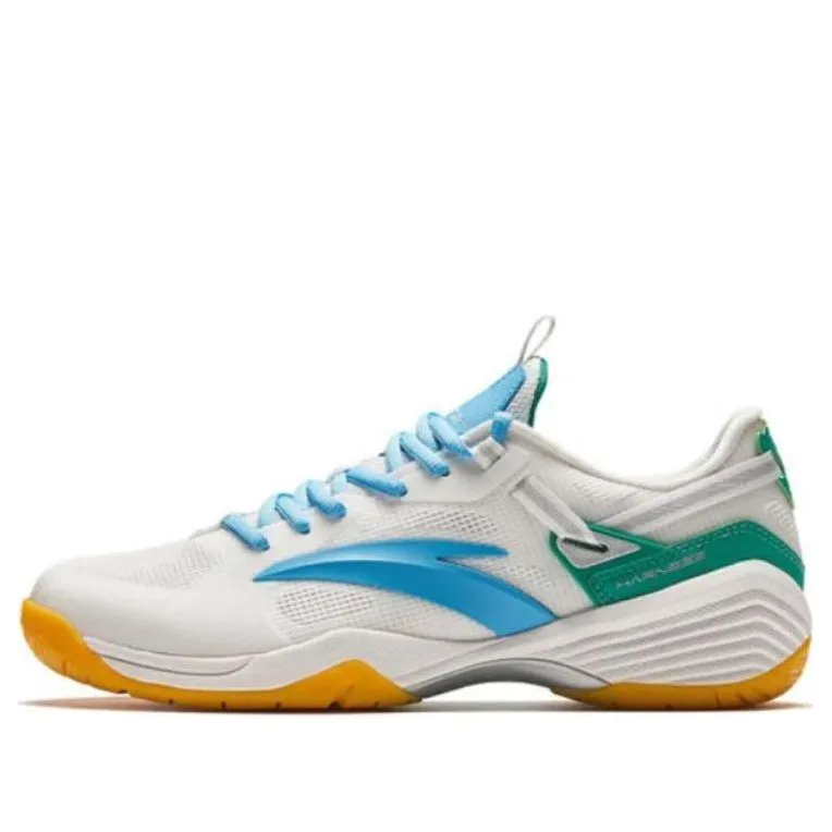 ANTA Badminton Shoes 'White Blue Green' 912424401-1 sold by KicksCrew