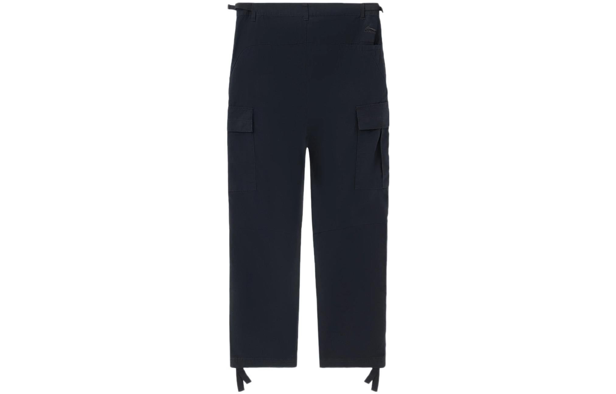Li-Ning Skateboarding Loose Fit Straight Pants 'Black' AKXS087-2 sold by KicksCrew product image thumbnail 2