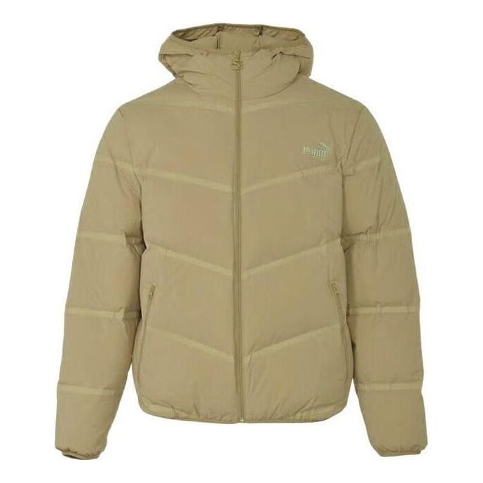 PUMA Hooded Puffer Jacket 'Brown' 674640-12 sold by KicksCrew