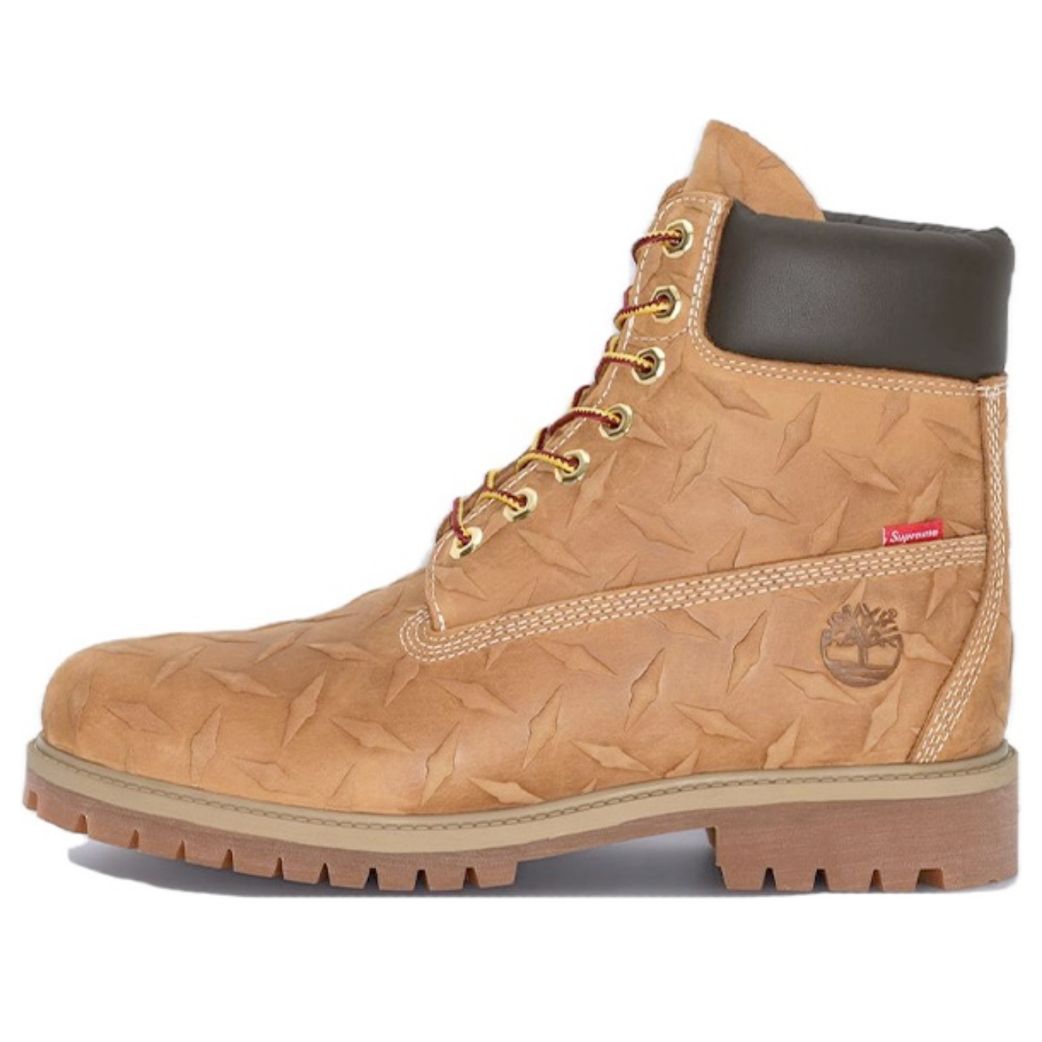 Timberland x Supreme Diamond Plate 6 Inch Premium Waterproof Boot 'Wheat - 23FW' TB0A6DD4231 sold by KicksCrew