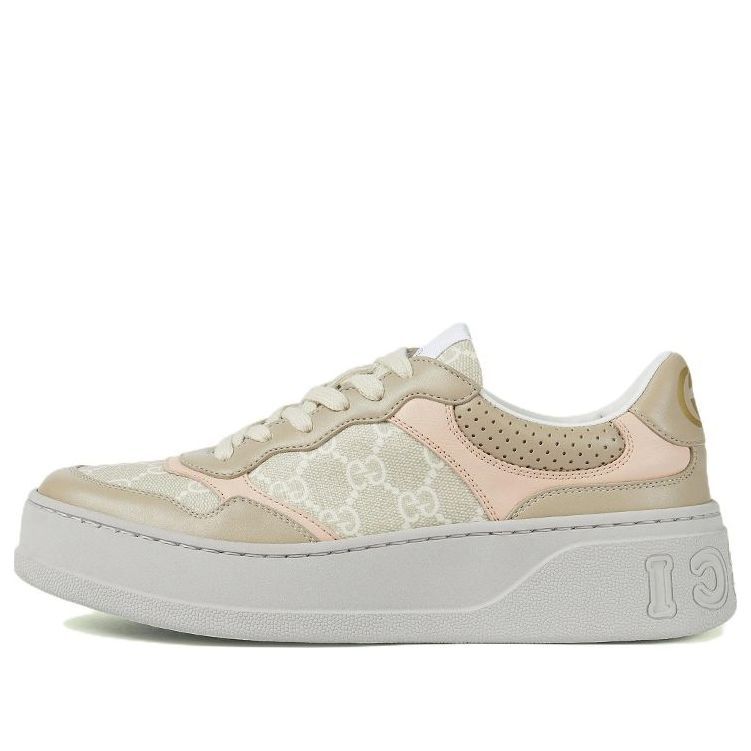 (WMNS) Gucci GG Sneaker 'Oatmeal Light Pink' 700775-UPG90-9595 sold by KicksCrew