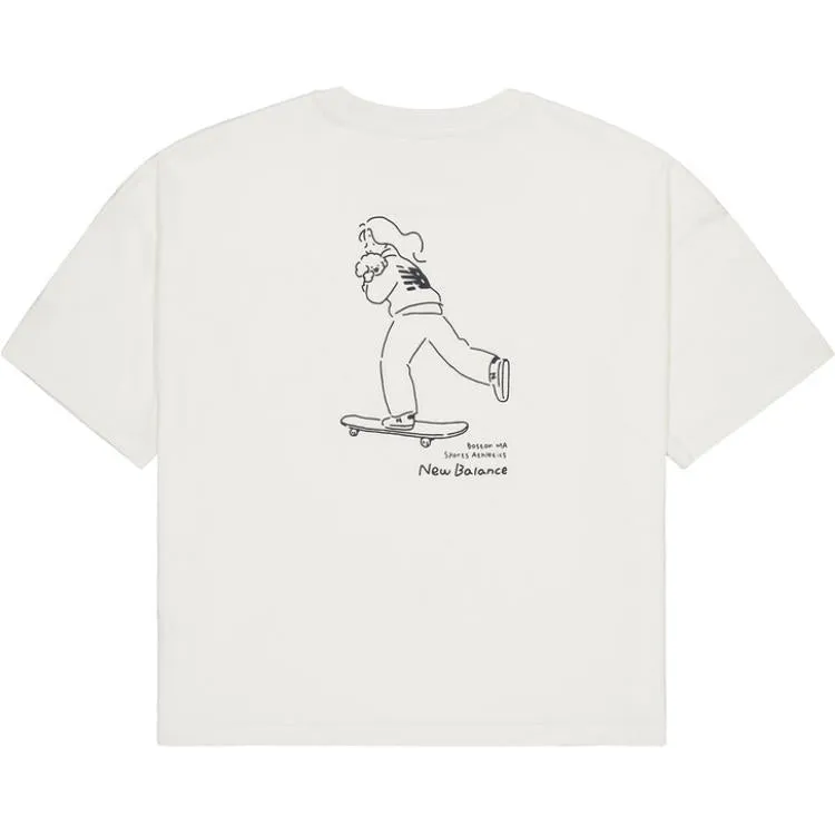 (WMNS) New Balance x Tombonia Skateboarding Graphic T-shirt 'White' AWT42321-CIC sold by KicksCrew product image thumbnail 2