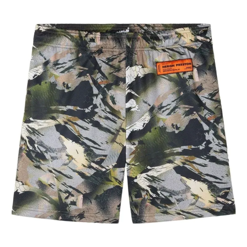 HERON PRESTON Dry Fit Shorts 'Camo Green' HMVH001S22JER0015900 sold by KicksCrew