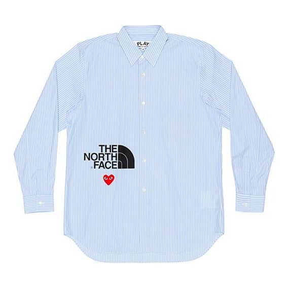 COMME des GARCONS PLAY x The North Face Striped Shirt 'Blue' AE-B202-051-1 sold by KicksCrew