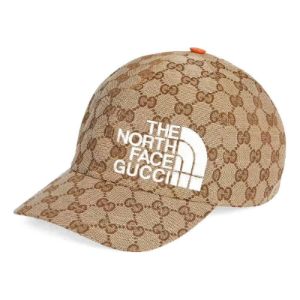 Gucci x The North Face Original GG Canvas with Web Baseball Hat 'Beige Ebony' 672155-4HAJR-9776 sold by KicksCrew