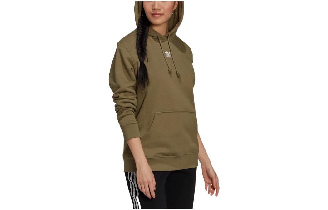 (WMNS) adidas originals Adicolor Essentials Hoodie 'Green' H06621 sold by KicksCrew product image thumbnail 3