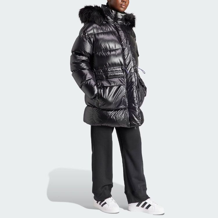 (WMNS) Adidas originals Puffed Long Fur Jackets 'Black' IR7117 sold by KicksCrew product image thumbnail 4