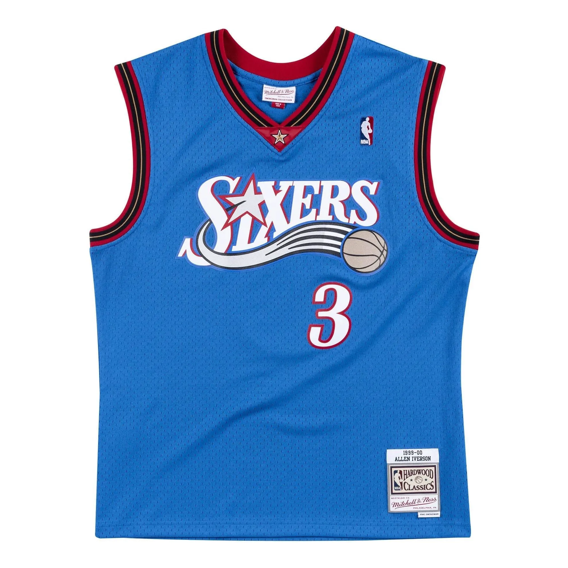 Mitchell & Ness x NBA Philadelphia 76ers 1999-2000 Swingman Jersey 'Allen Iverson 3' SMJYAC18016-P76ROYA99AIV sold by KicksCrew