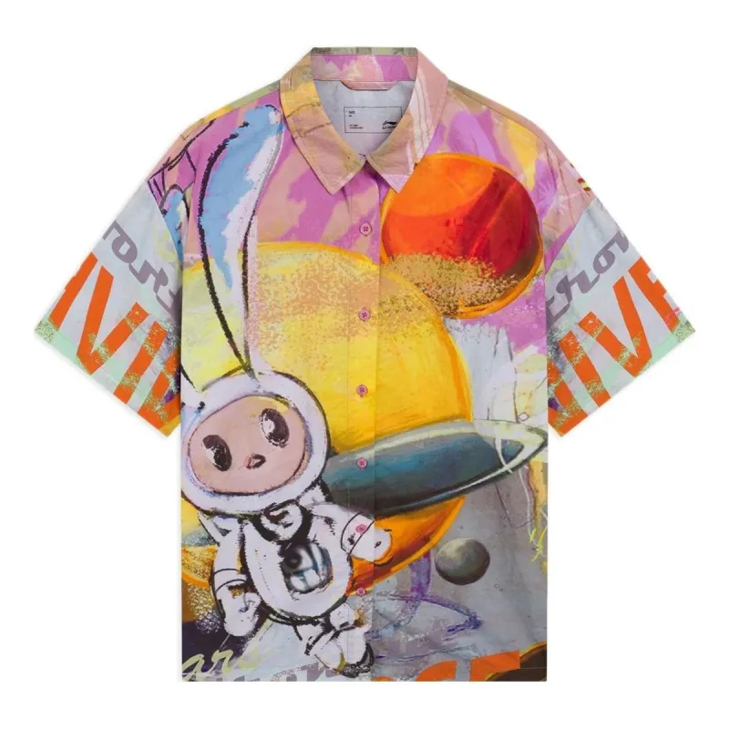 Li-Ning Cartoon Graphic Shirts 'Multi-Color' ASHS899-1 sold by KicksCrew