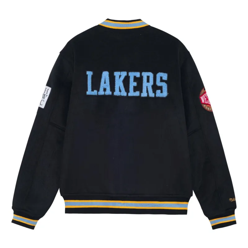 Mitchell & Ness x Nba Hardwood Classics Wool Varsity Jacket 'LA Lakers' OJBF5376-MLAYYPPPBLCK sold by KicksCrew