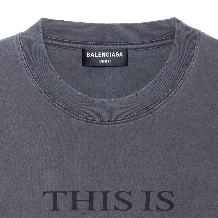 Balenciaga 'This Is Not' Logo T-shirt 'Grey' 661705TKVD91069 sold by KicksCrew product image thumbnail 5