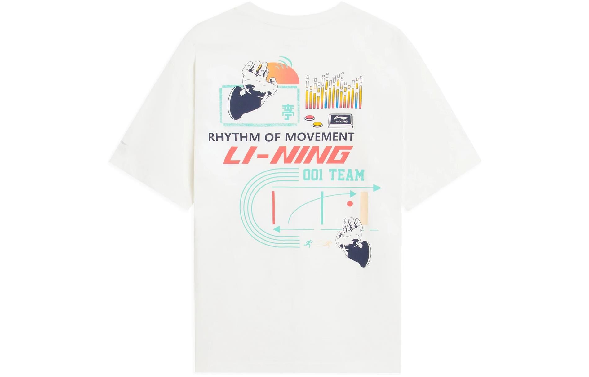 Li-Ning 001 Team Graphic T-shirt 'White' AHSS899-1 sold by KicksCrew product image thumbnail 2