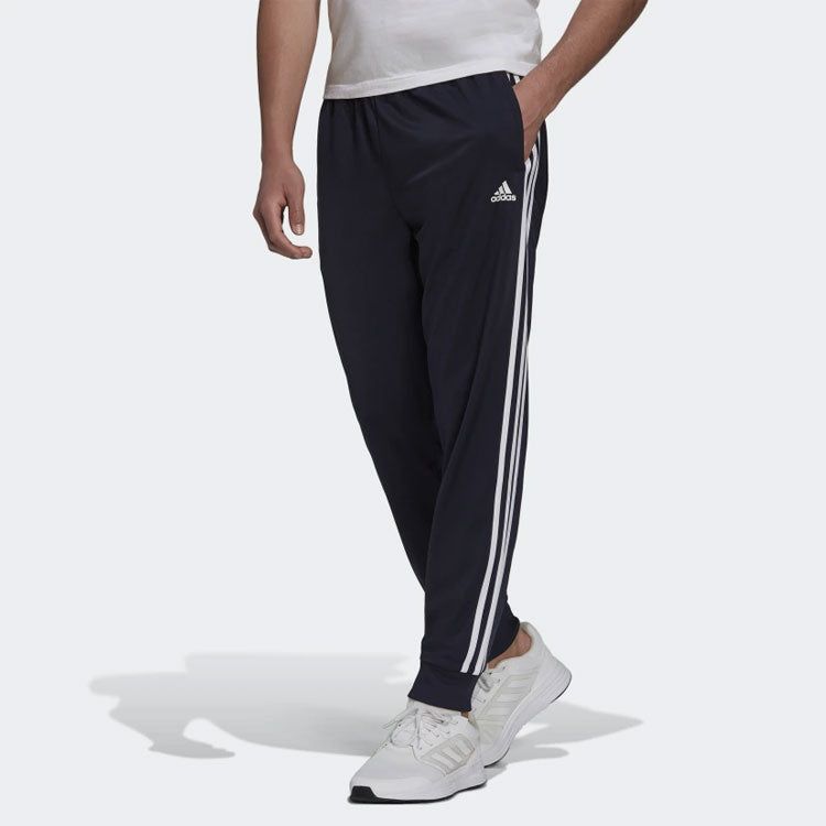 adidas Essentials Warm-Up Tapered 3-Stripes Track Pants 'Black' H46106 sold by KicksCrew product image thumbnail 3