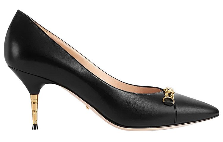 (WMNS) GUCCI Leather Pumps 'Black' 674858-C9D00-1000 sold by KicksCrew product image thumbnail 3