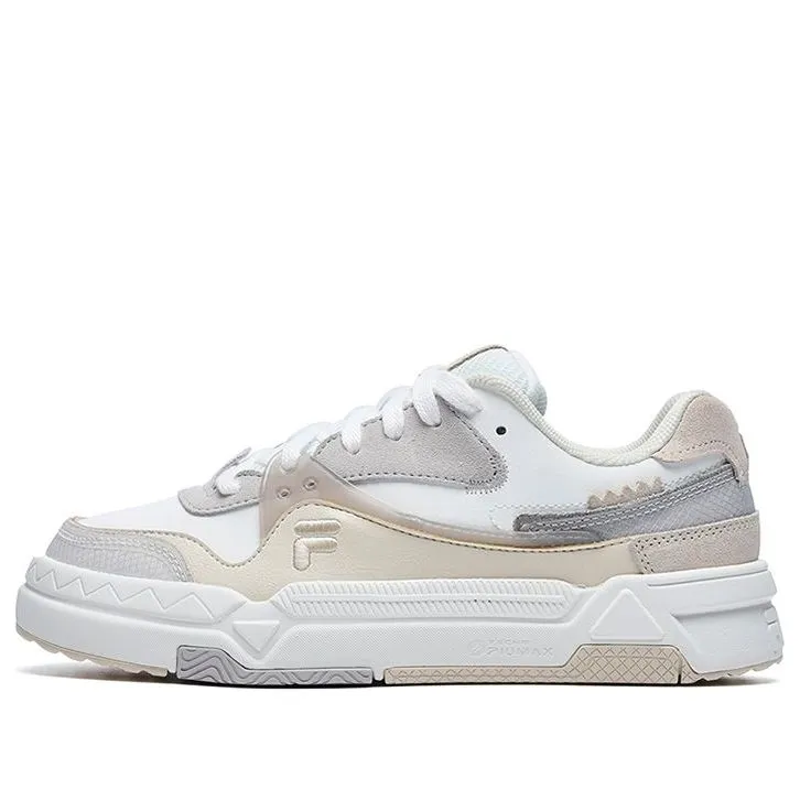 (WMNS) FILA FUSION Bank Skate Shoes 'White Grey Beige' T12W232202FBA sold by KicksCrew