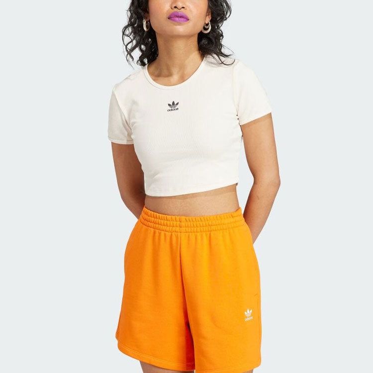 (WMNS) adidas originals Essentials Rib Tee 'White' IJ7804 sold by KicksCrew product image thumbnail 2