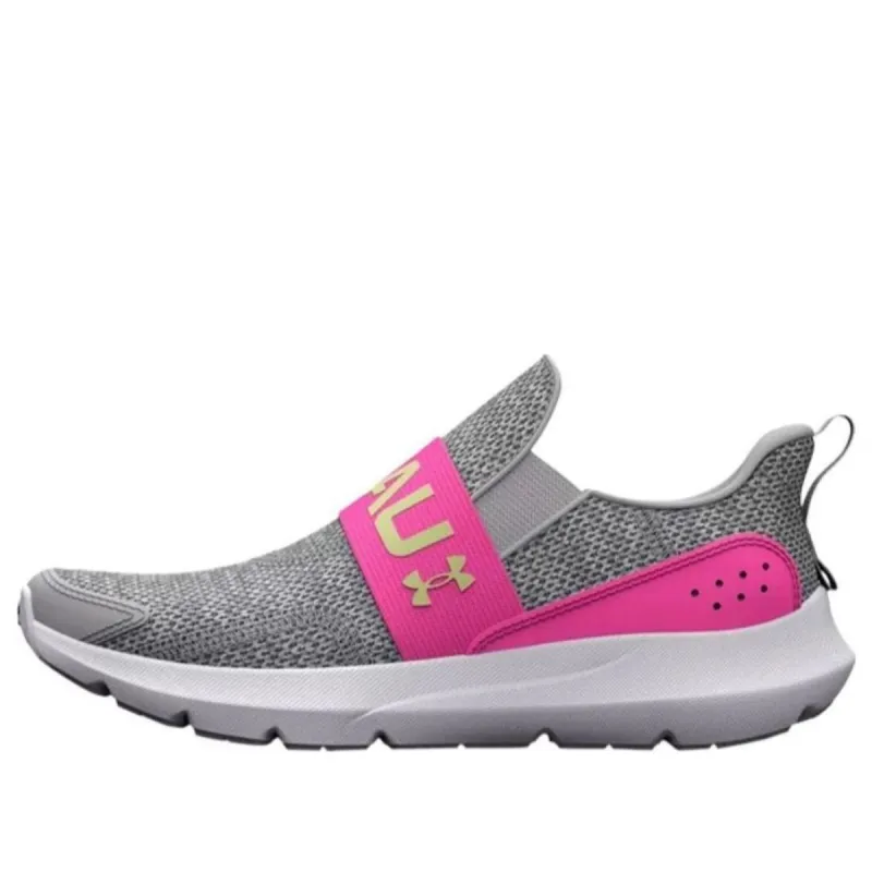 (PS) Under Armour Surge 3 Slip 'Halo Grey Rebel Pink' 3026532-100 sold by KicksCrew