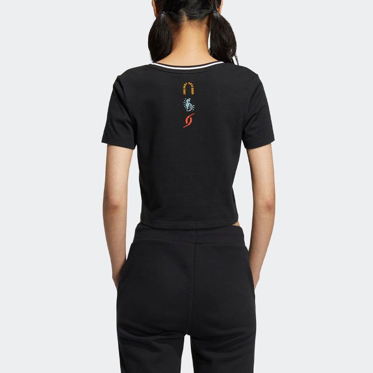 (WMNS) Adidas Neo Basketball T-Shirts 'Black' HM1987 sold by KicksCrew product image thumbnail 5