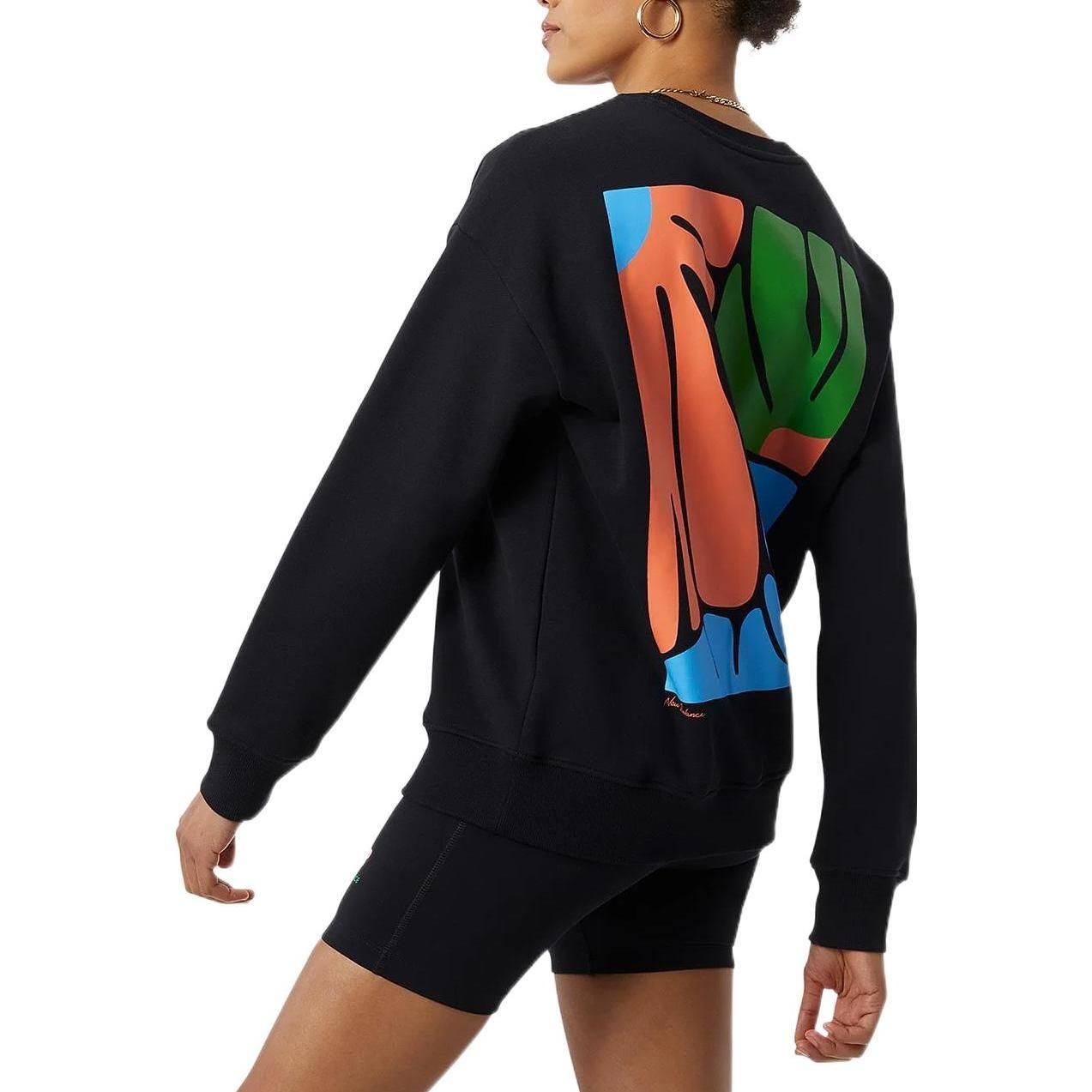 (WMNS) New Balance Athletics Kim Van Vuuren Crew Sweatshirt 'Black' WT23550-BK sold by KicksCrew product image thumbnail 2