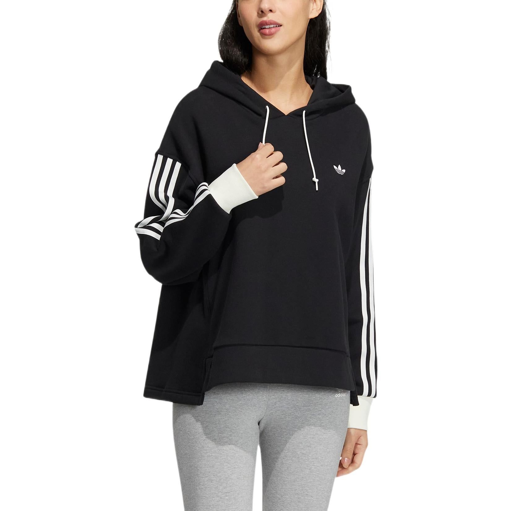 (WMNS) adidas Originals Trefoil Hoodie 'Black' IC8137 sold by KicksCrew product image thumbnail 2