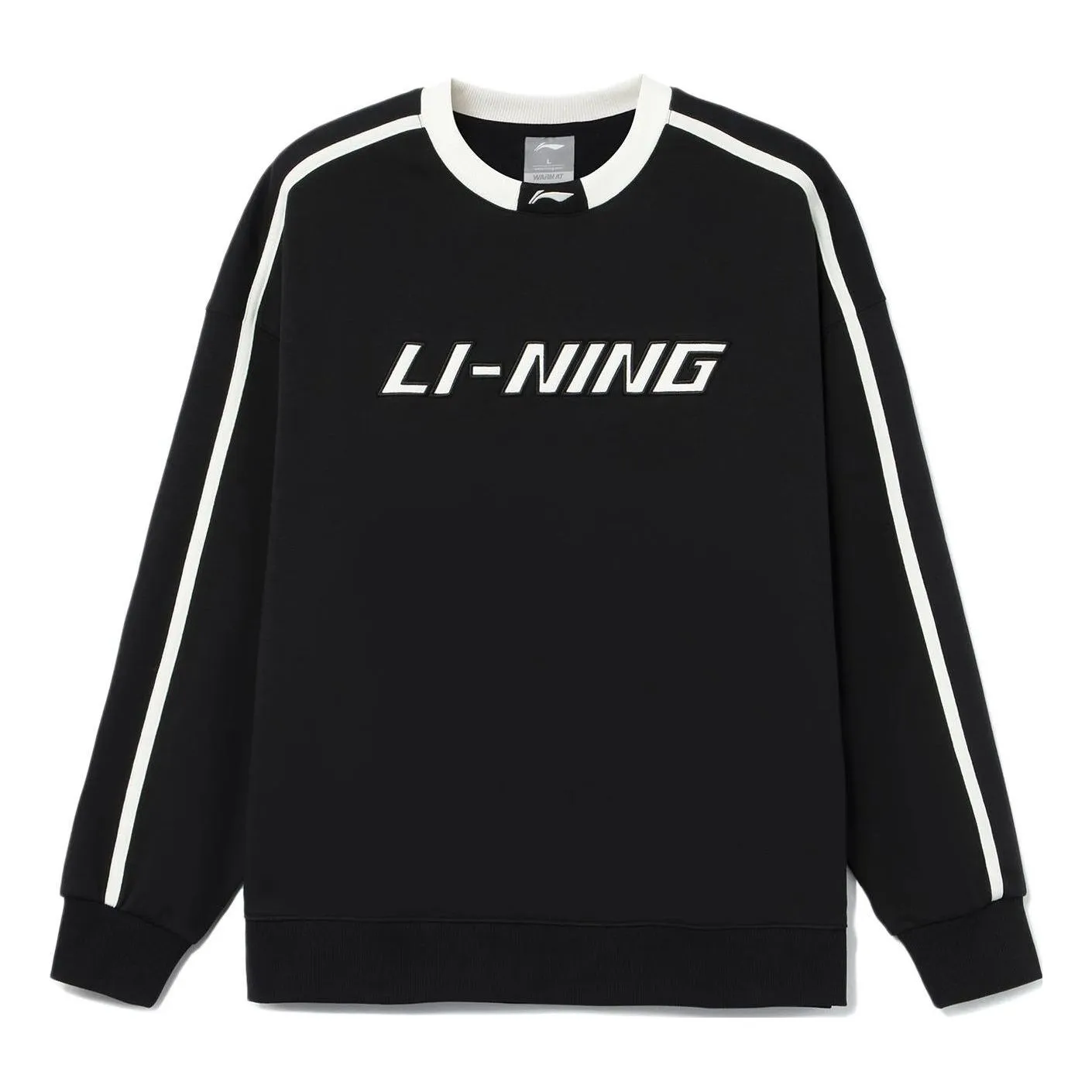 Li-Ning Striped Graphic Sweatshirt 'Black White' AWDT581-6 sold by KicksCrew