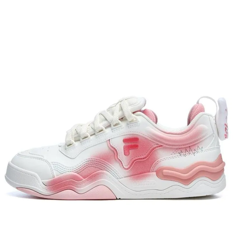 (WMNS) FILA FUSION Kick Sneakers 'White Pink' T12W312206FSQ sold by KicksCrew