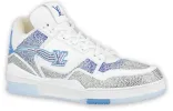 LOUIS VUITTON Trainer Sneakers 'White with Shiny Grey Blue Crystals' 1A8AI1 sold by KicksCrew
