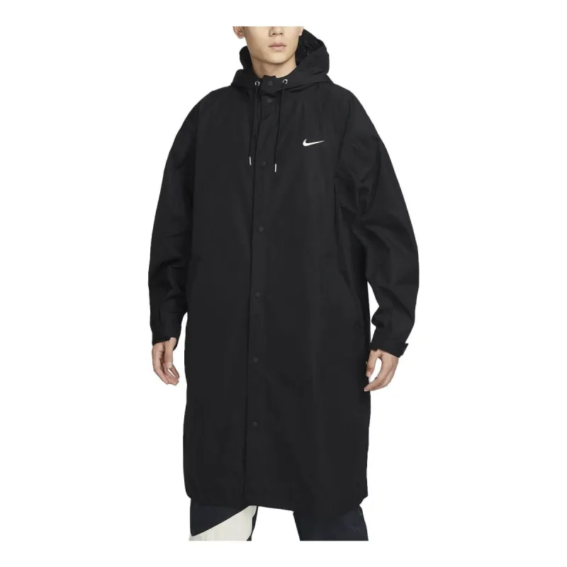 Nike Swoosh Woven Parka Jacket 'Black' FD2870-010 sold by KicksCrew